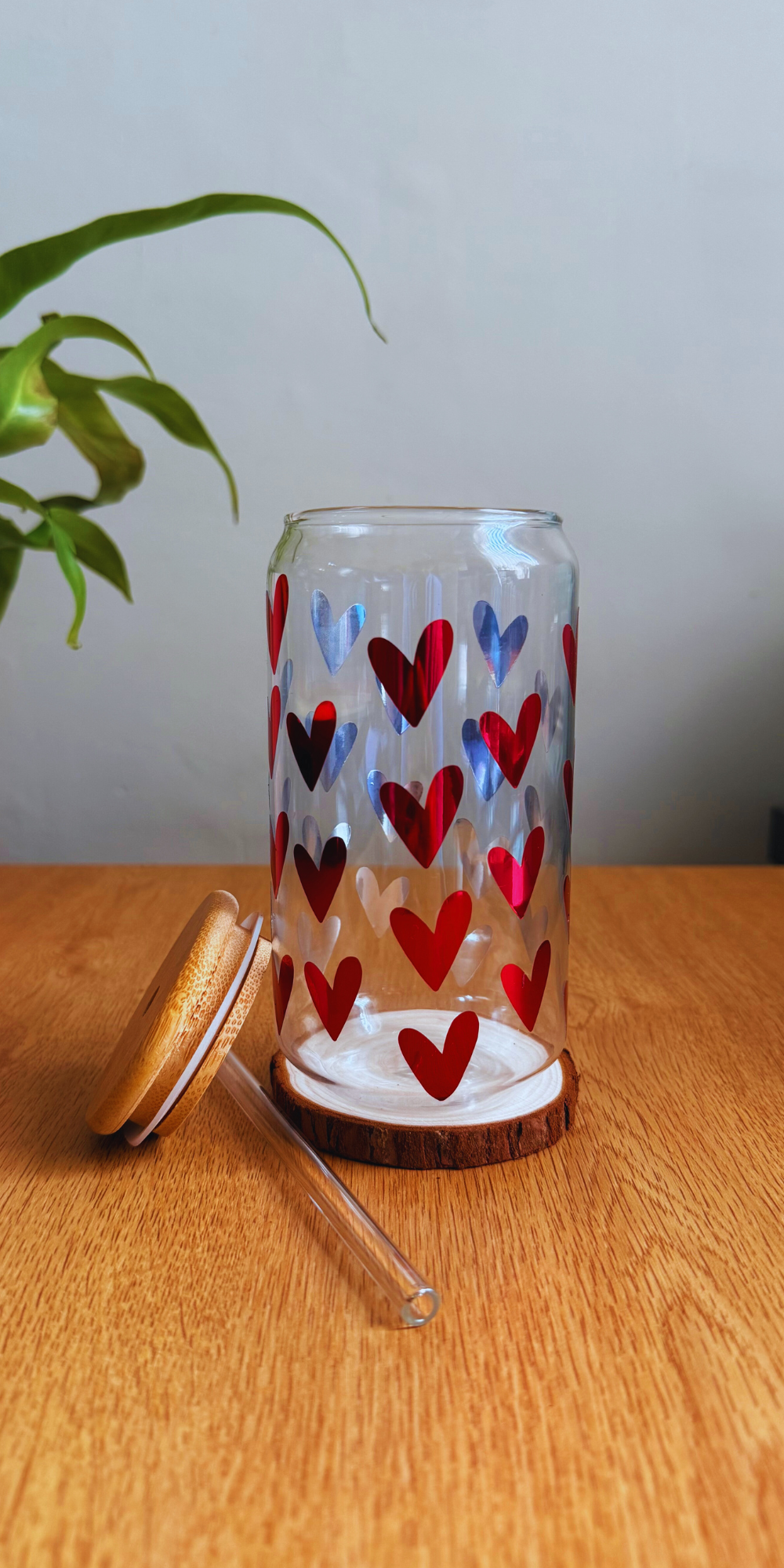 Red heart patterned 16oz Mug