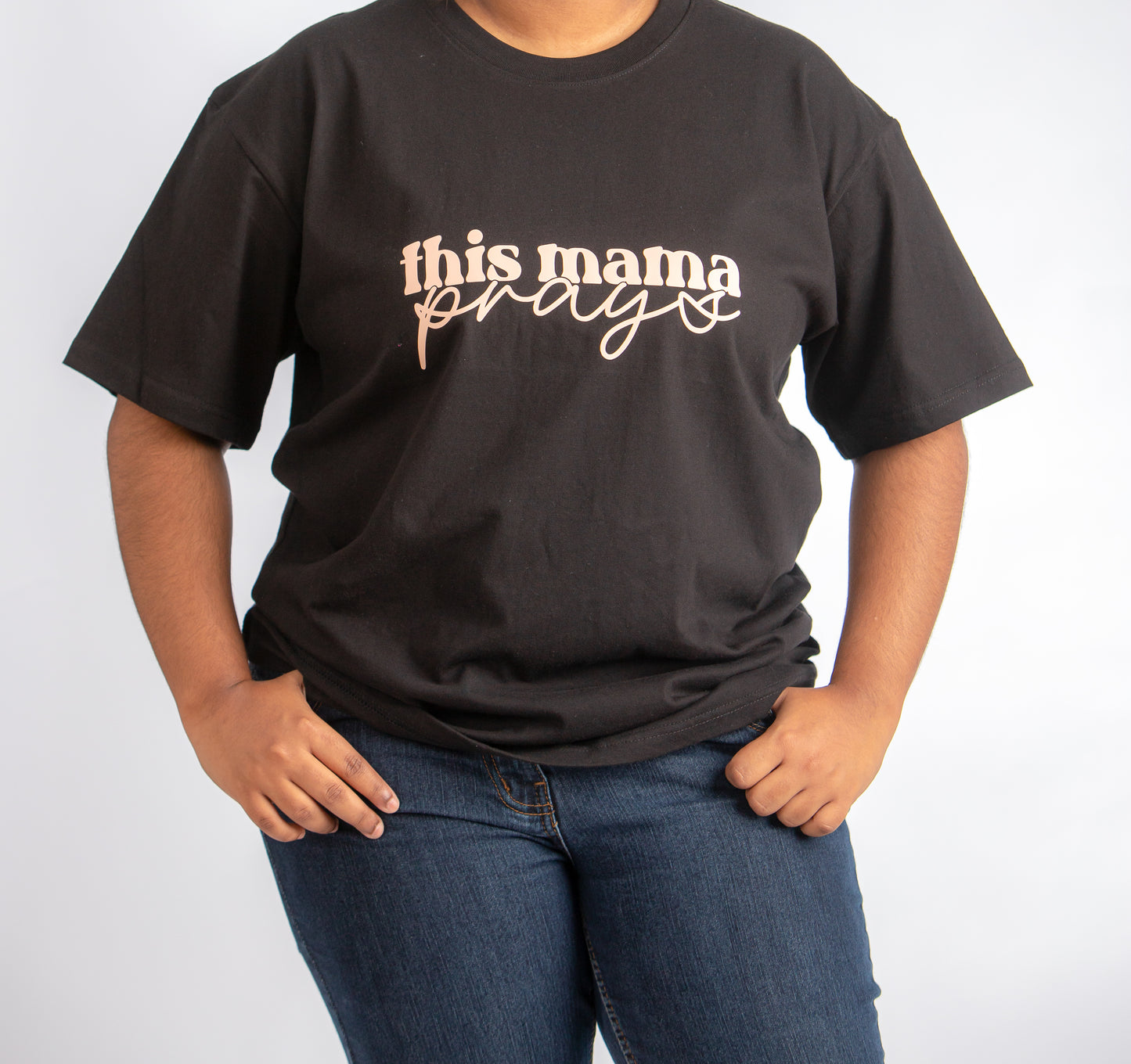 Prayerful Mama short sleeve black Tshirt