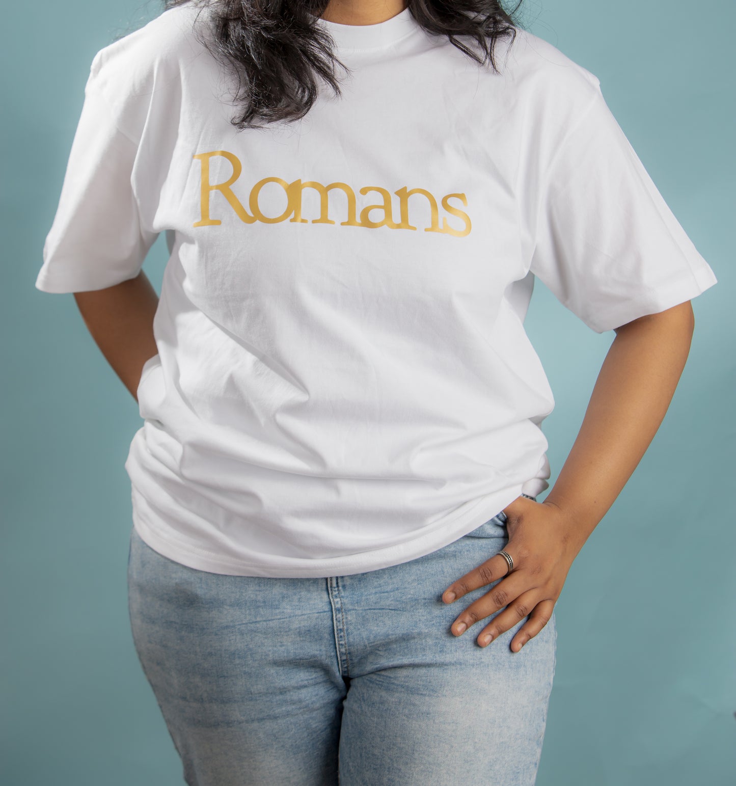 White Short Sleeve Roman's Tshirt