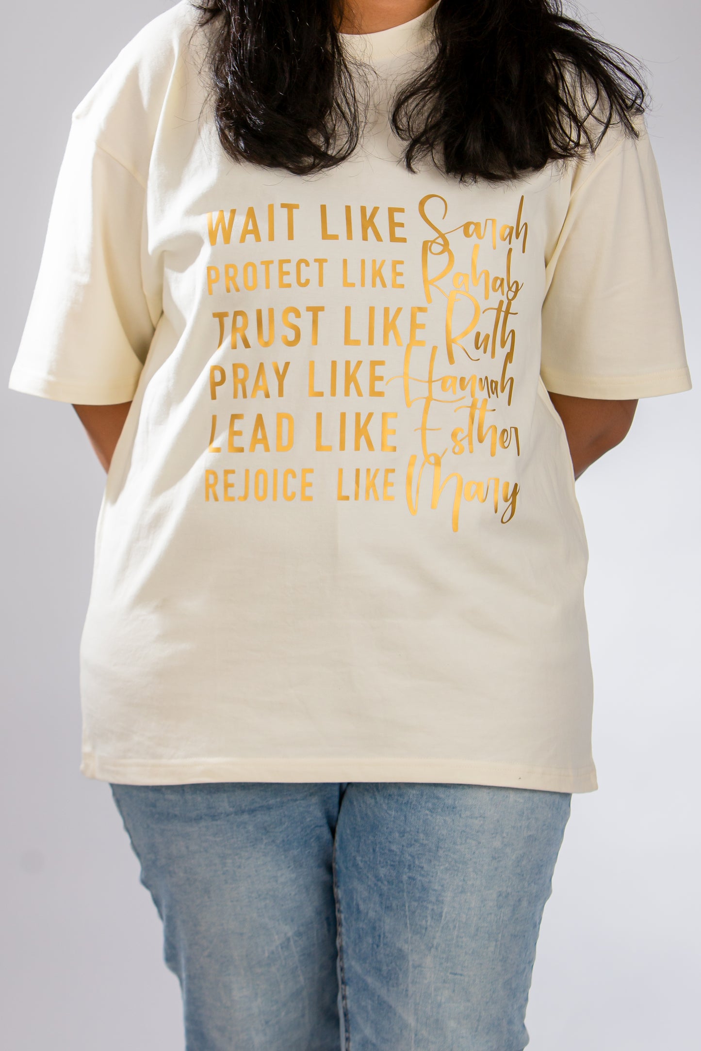 Women of Faith Beige short sleeve Tshirt