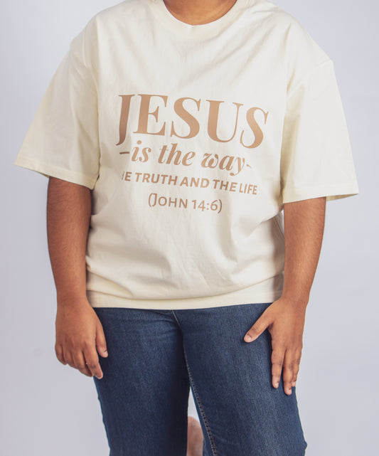 Beige Short Sleeve Christian T-shirt