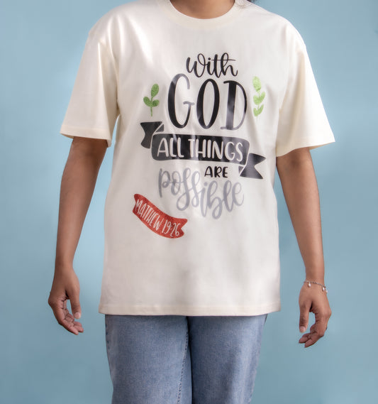 Beige Short Sleeve Christian T-shirts